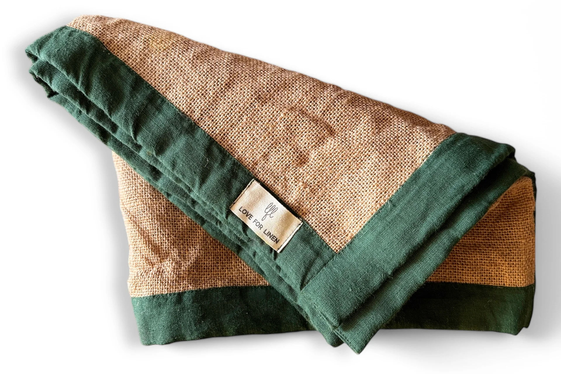 Beige Green Jute Runner